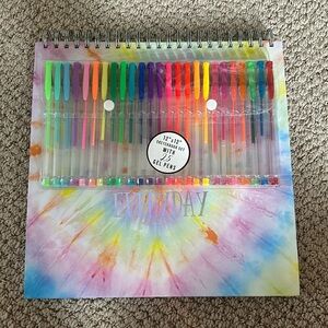 Sketch Book With Gel Pens